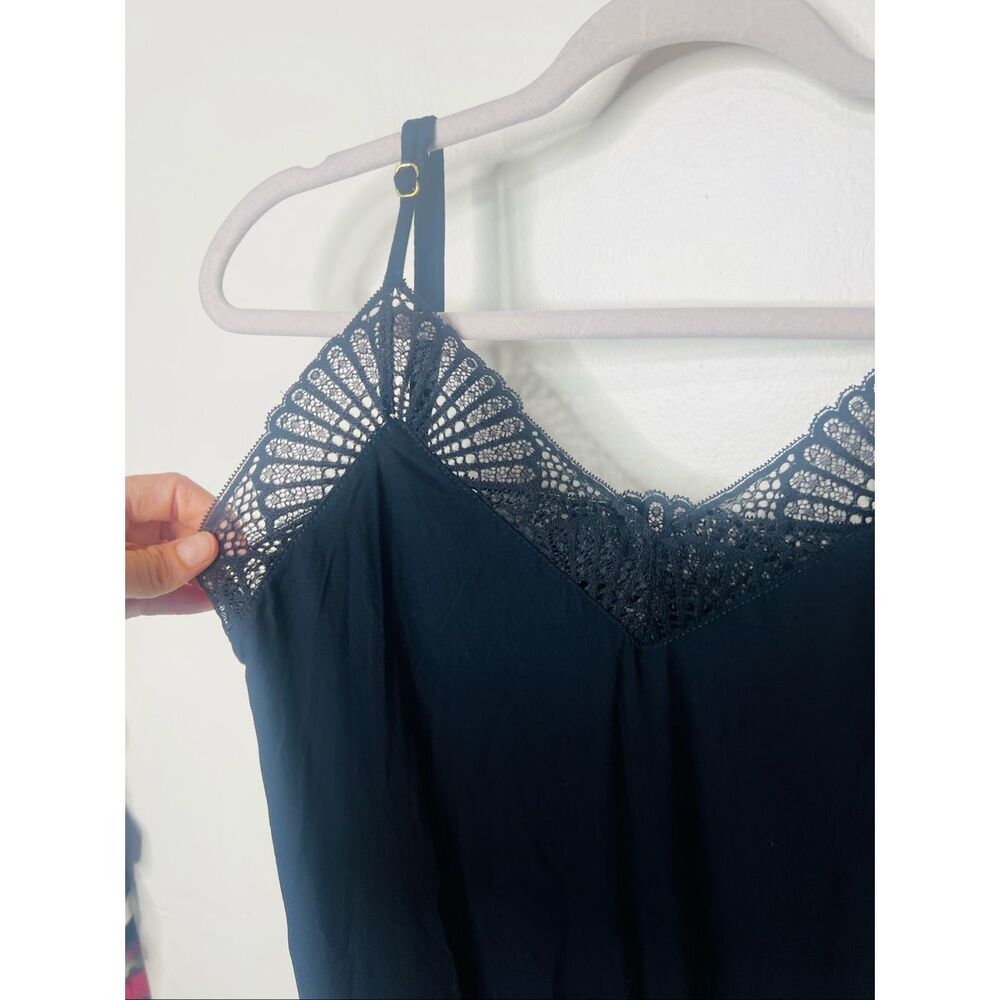 Commando Black Lace Trim Cami Tank Top Sz Medium - Picture 3 of 8